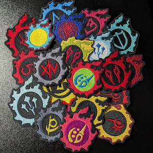 FFXIV Job Icon Sew On Embroidered Patches Alternate Colors