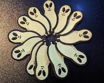 Kevin the Alien Glow in the Dark Embroidered Sew On Patch