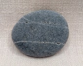 Double Banded Wishing Rock Beach Wish Stone with Quartz - Coastal Nautical Collection Crafts Wishing Wedding Fairy Decor Zen Meditation