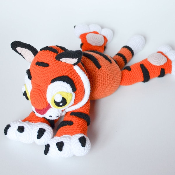 Crochet Pattern English (PDF) Baby Tiger by Krawka | Amigurumi Plush Toy Tutorial (Download)