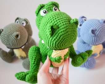 Crochet PATTERN No 1701 Rex Tyrannosaurus by Krawka