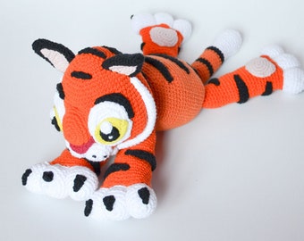 Crochet PATTERN No 1621 - Baby Tiger pattern by Krawka