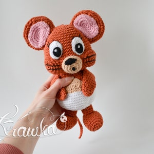 Crochet PATTERN No 2207 Baby Mouse crochet pattern by Krawka