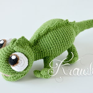 Crochet PATTERN No 2106 Chameleon crochet pattern by Krawka
