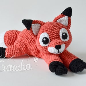 Crochet PATTERN No 1911 Friendly Fox pattern by Krawka image 1