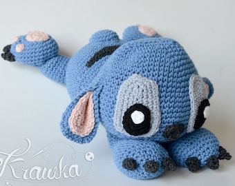 Crochet PATTERN No 1810 Blue koala alien monster pattern by Krawka