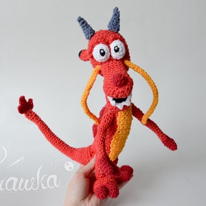 Crochet PATTERN No 1805 Red Dragon by Krawka