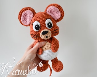 Crochet Pattern English (PDF) Mouse Jerry by Krawka | amigurumi tutorial DIY animal (Download)
