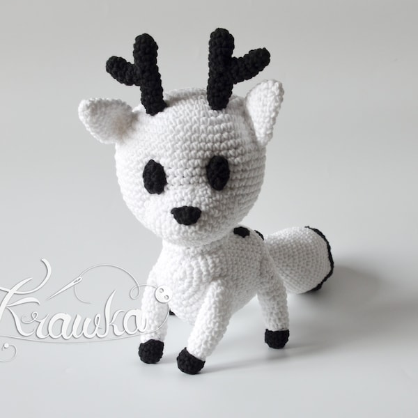 Crochet Pattern English (PDF) DeerFox by Krawka | Amigurumi Fantasy Whimsical Creative Toy (Download)