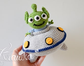 Crochet PATTERN No 2403 UFO alien crochet pattern by Krawka