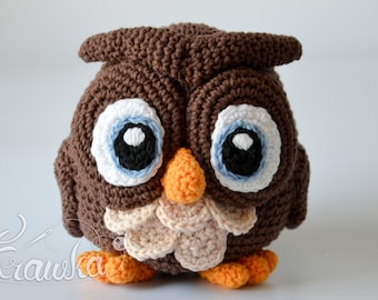 Crochet PATTERN No 1915 Owl by Krawka