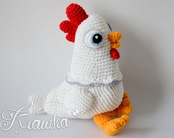 Crochet PATTERN No 2006 Crazy Easter Chicken by Krawka