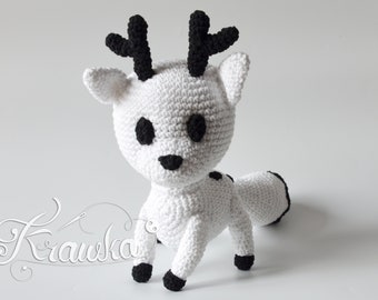 Crochet Pattern English (PDF) DeerFox by Krawka | Amigurumi Fantasy Whimsical Creative Toy (Download)