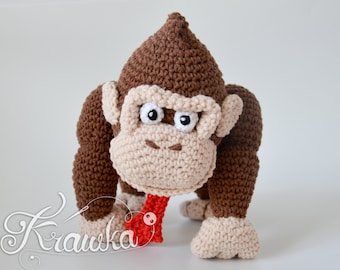 Patron au crochet No 2305 Patron au crochet Kong Gorilla par Krawka