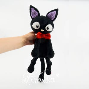 Crochet PATTERN No 1723 Black cat  pattern by Krawka, Halloween, witch, animal, cat, kitty