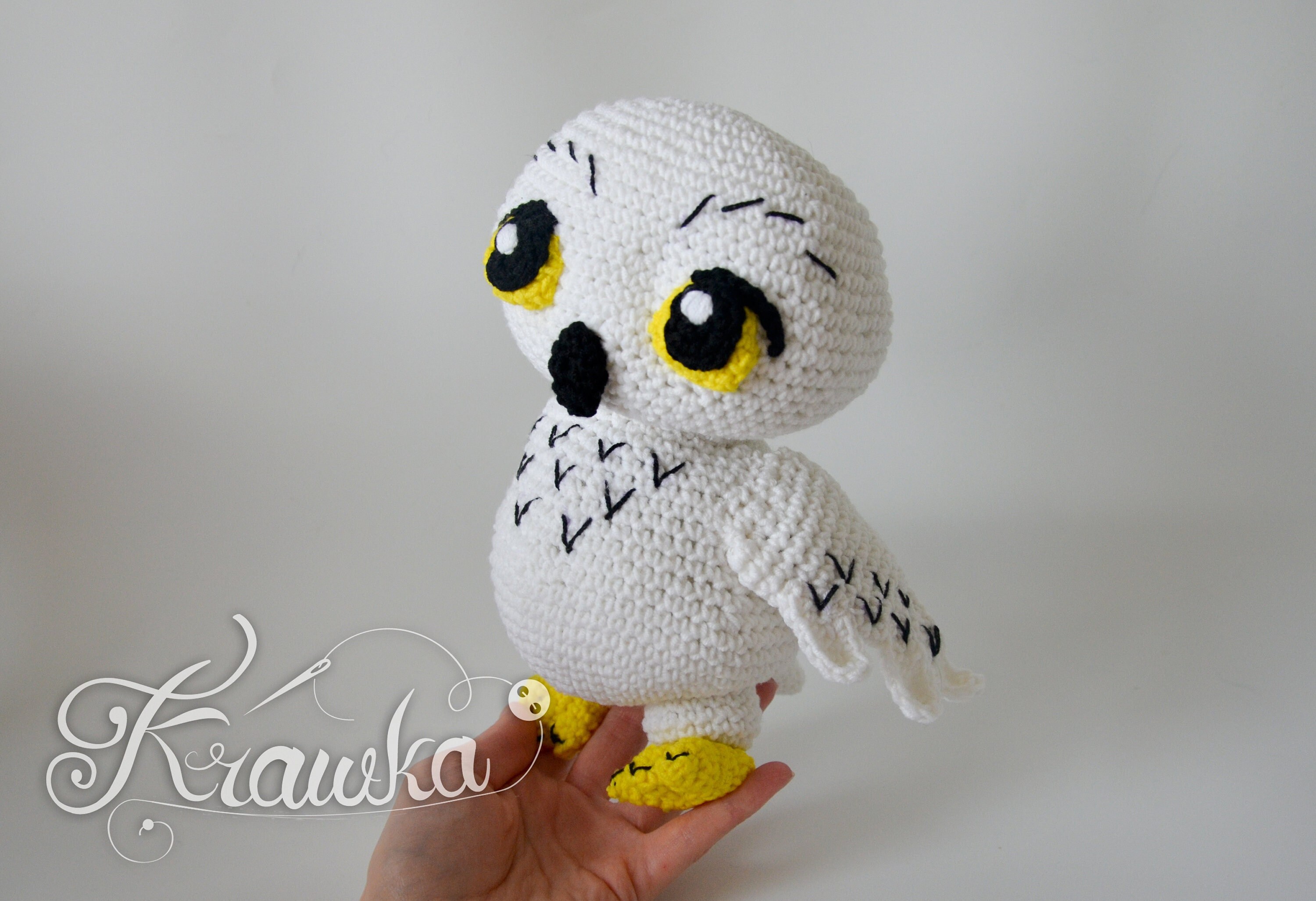 Crochet Pattern Snowy Owl English (PDF) by Krawka | Woodland