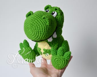 Crochet PATTERN No 1701 Rex Tyrannosaurus RENEWED by Krawka
