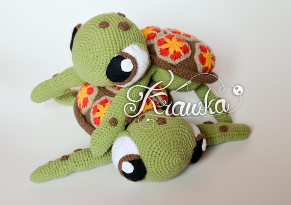 Crochet Pattern English (PDF) Sea Turtle by Krawka: Squirt Nemo