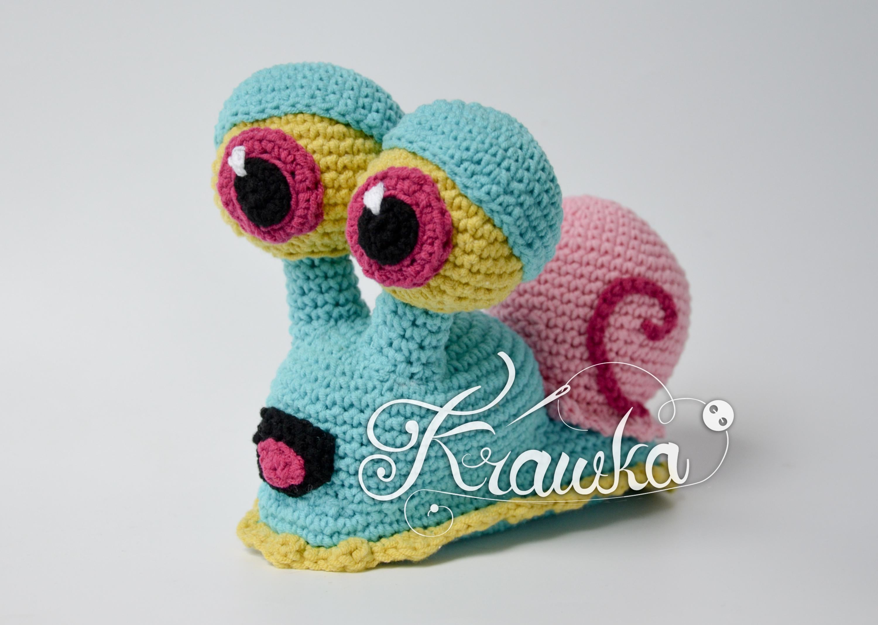 40 Crochet Snails, Slugs, Caterpillars, and Worms Patterns Worth Noticing 22 Crochet pattern English Sea Snail by Krawka Amigurumi
