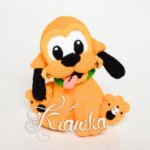 Schema all'uncinetto in inglese (PDF) Cucciolo di cane di Krawka / Pluto / Tutorial Amigurumi / (Scarica)