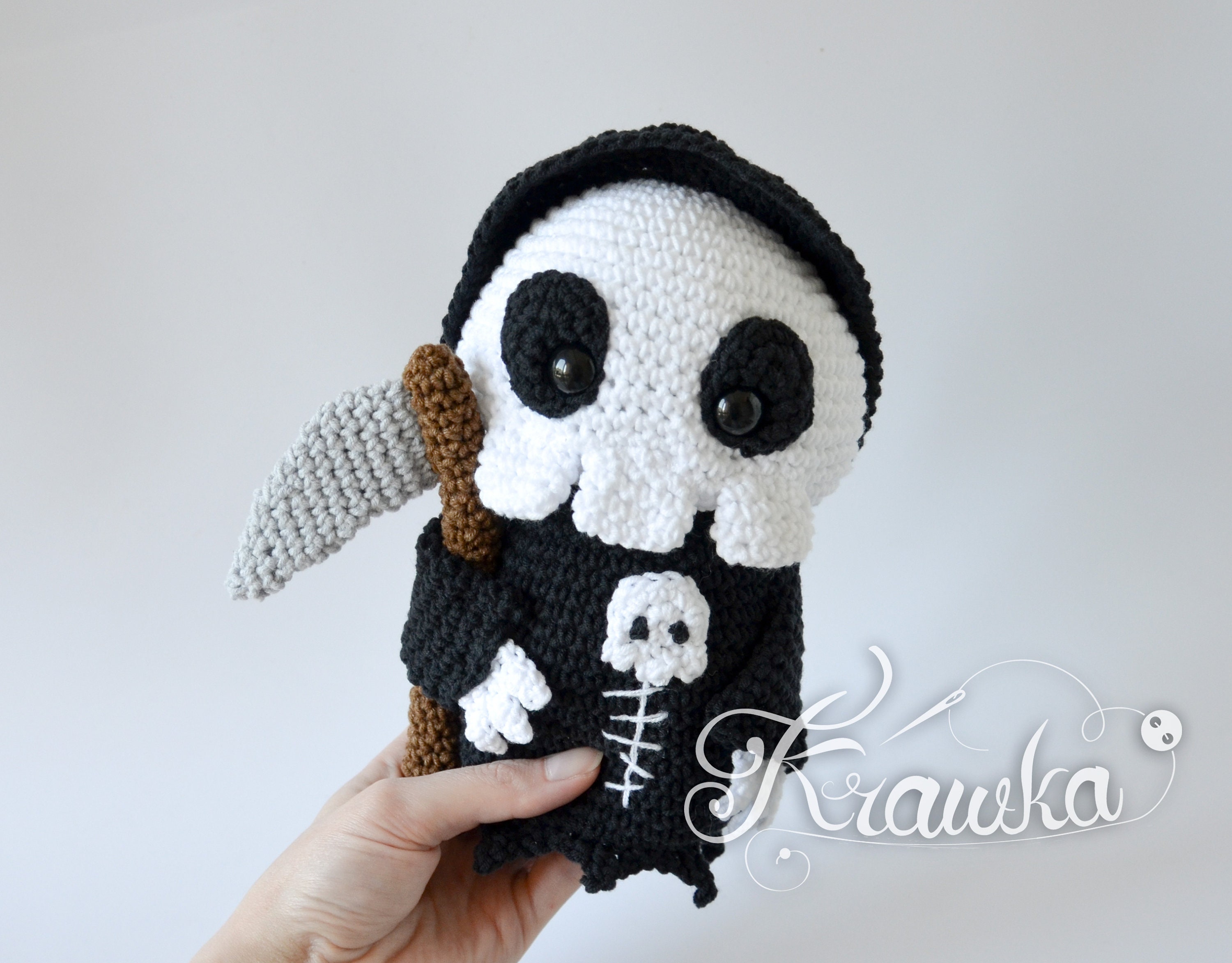 Crochet PATTERN No 2111 Little Grim Reaper Crochet Pattern by | Etsy