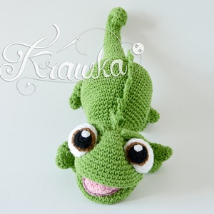 Crochet PATTERN No 2106 Chameleon crochet pattern by Krawka image 1