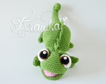 Crochet PATTERN No 2106 Chameleon crochet pattern by Krawka