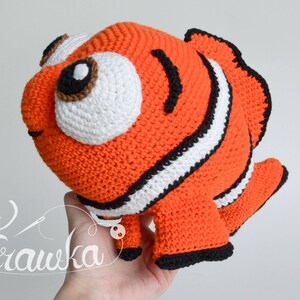 Crochet PATTERN No 1801 Orange clown fish by Krawka image 2