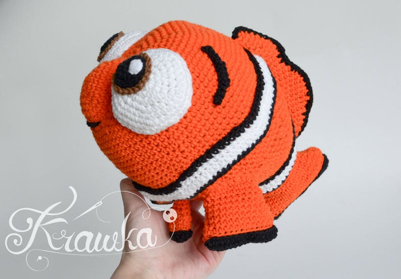 Crochet PATTERN No 1801 Orange clown fish by Krawka image 2