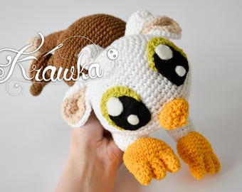 Häkelanleitung Englisch (PDF) Griffin / Gryphon von Krawka | Fabelwesen Amigurumi Tutorial