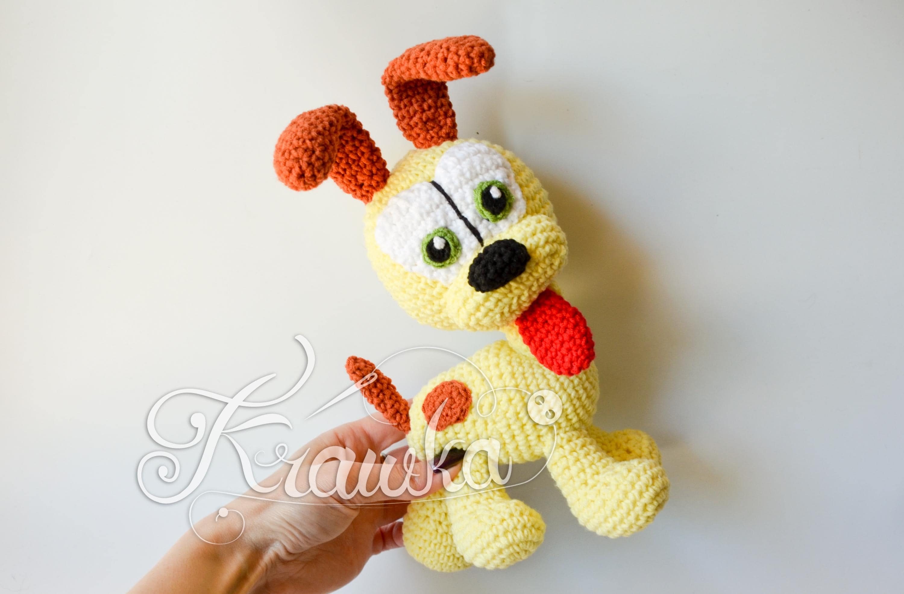 21 Garfield-Inspired Crochet Patterns for Amigurumi, Blankets, Gifts, and More 4 Odie the Dog Amigurumi Pattern