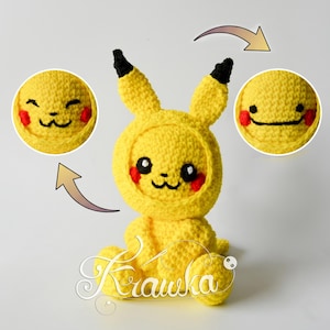 Crochet Pattern | Changing Face Pikachu (PDF) | English Amigurumi Tutorial | Instant Download Instructions