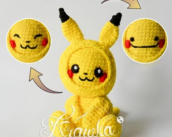 Crochet Pattern | Changing Face Pikachu (PDF) | English Amigurumi Tutorial | Instant Download Instructions