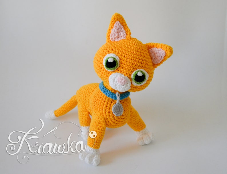 Crochet PATTERN No 2301 Orange Cat Crochet Pattern by Krawka Etsy