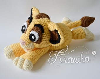 Crochet PATTERN No 2109 Lion crochet pattern by Krawka