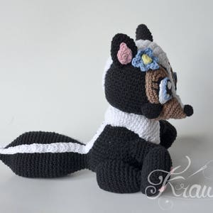 Crochet Pattern English (PDF) Miss Skunk by Krawka | Forest Amigurumi Toy Animal Tutorial (Download) image 5