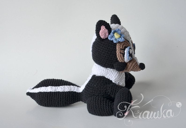 Crochet Pattern English (PDF) Miss Skunk by Krawka | Forest Amigurumi Toy Animal Tutorial (Download) image 5