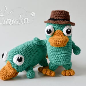Crochet Pattern English (PDF) Platypus and Agent by Krawka | Printable Amigurumi Set