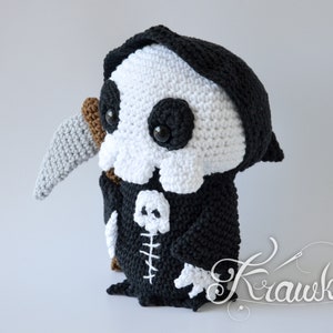 Crochet PATTERN No 2111 Little Grim Reaper crochet pattern by Krawka