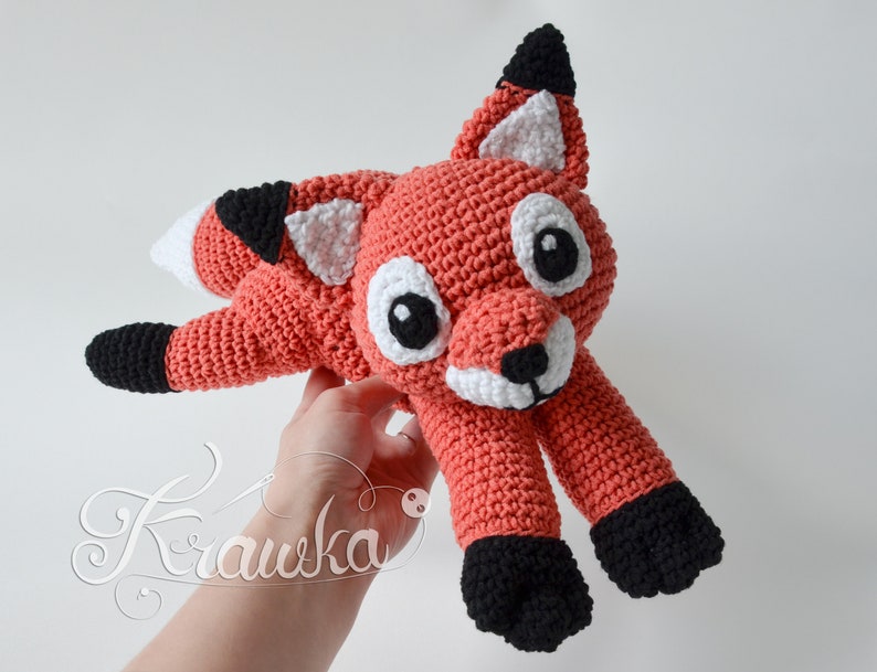 Crochet PATTERN No 1911 Friendly Fox pattern by Krawka image 4