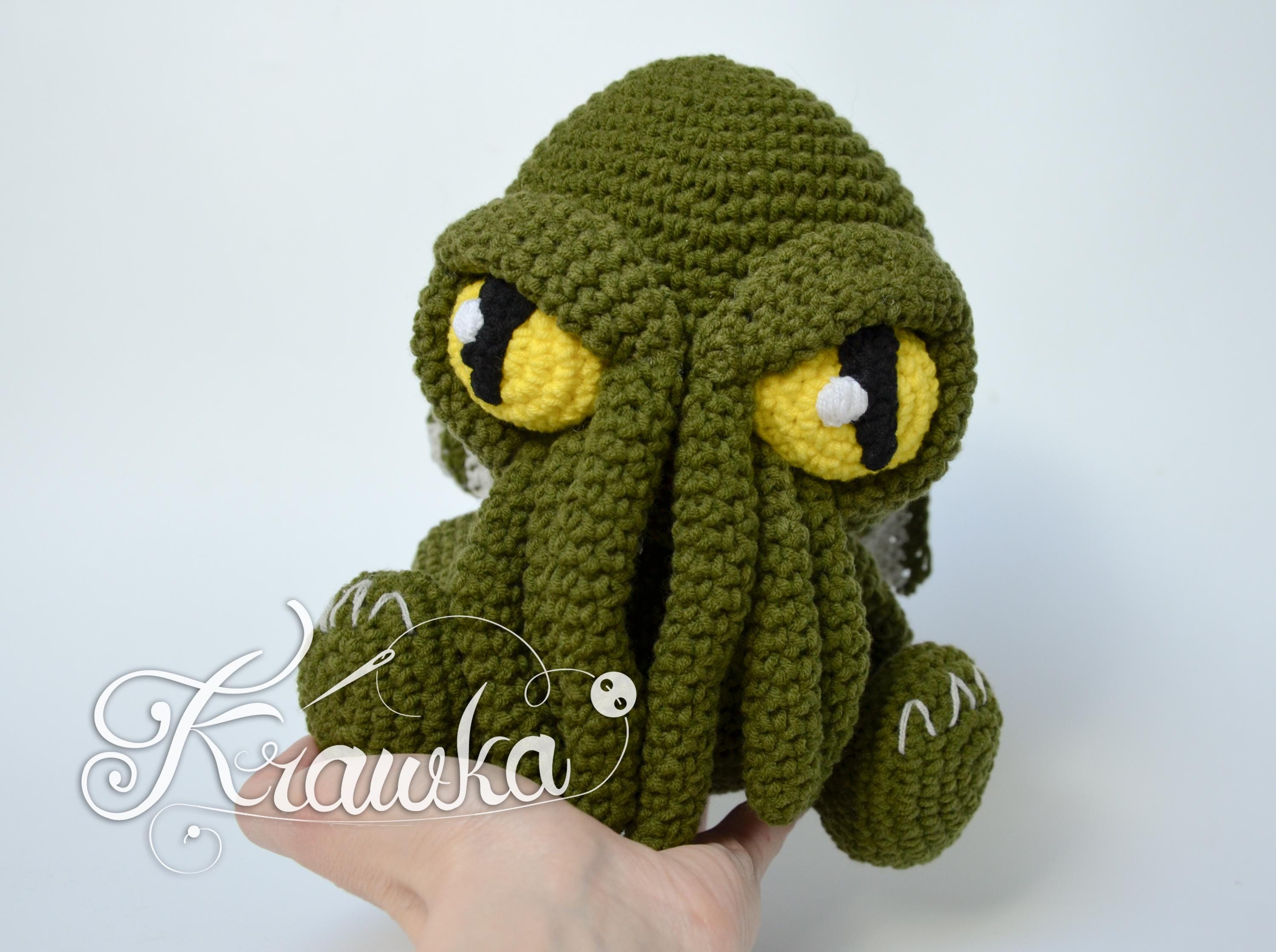 Crochet PATTERN No 2510 Cthulhu monster crochet pattern by Krawka