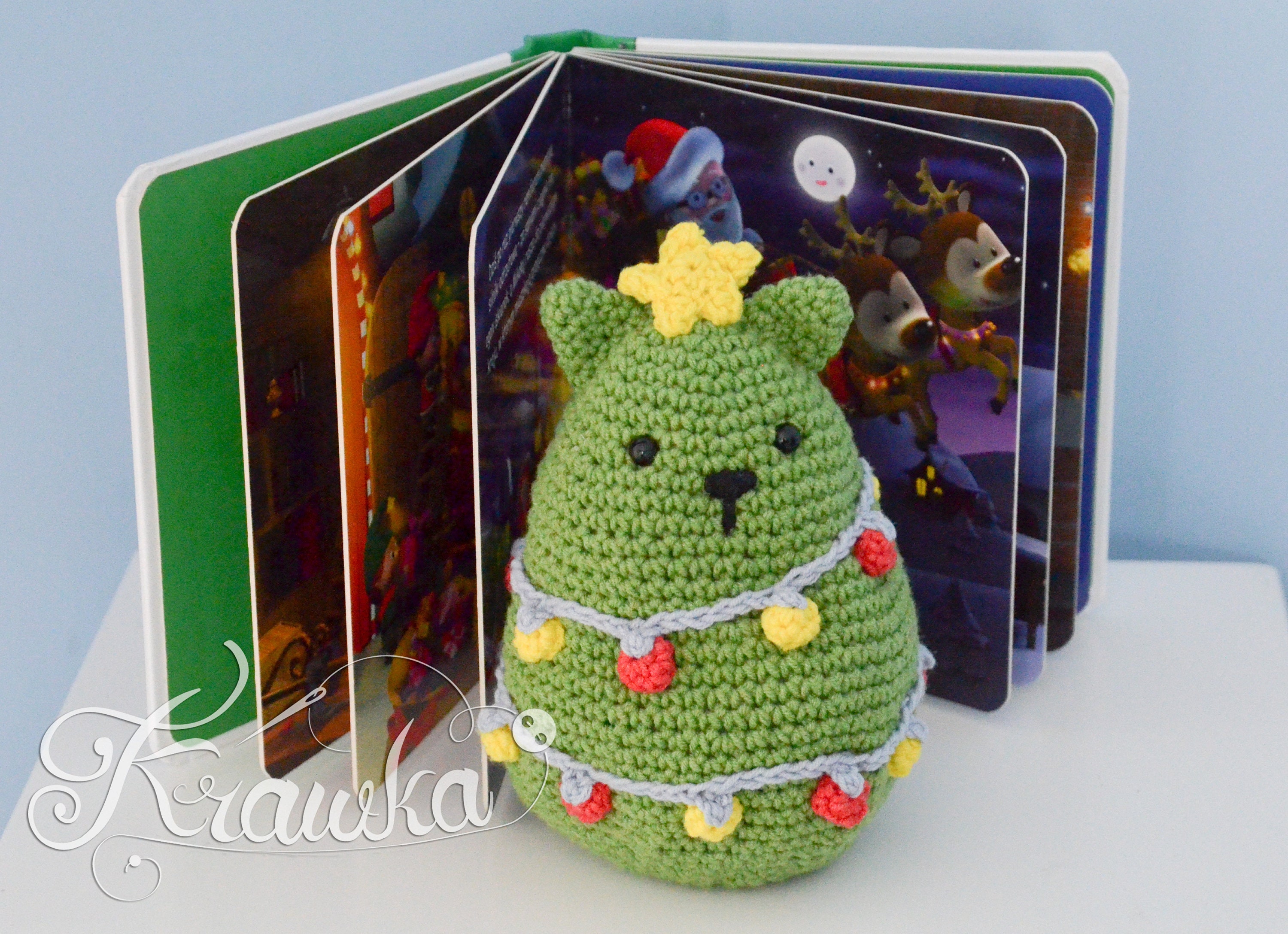 Crochet PATTERN No 1816 Christmas CAT tree pattern by Krawka Etsy