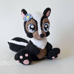 Crochet Pattern English (PDF) Miss Skunk by Krawka | Forest Amigurumi Toy Animal Tutorial (Download) image 7