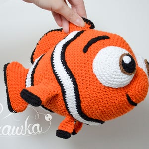Crochet PATTERN No 1801 Orange clown fish by Krawka