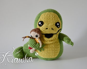 Crochet PATTERN No 2206 Monster and Princess crochet pattern by Krawka