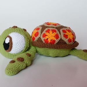 Crochet PATTERN No 1616 sea turtle by Krawka, turtle, tortoise, sea creature, cute, image 2