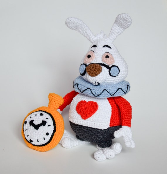 Crochet PATTERN White Rabbit of Alice in Wonderland Amigurumi White Rabbit PDF TUTORIAL