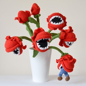 Crochet PATTERN No 1707 Bouquet of man-eating plants by Krawka, image 5