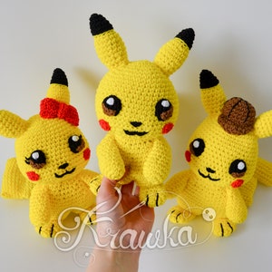 Crochet PATTERN No 2009 Electric mouse 3 Versions In One by Krawka