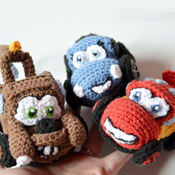 3 Cars Crochet PATTERNs in 1